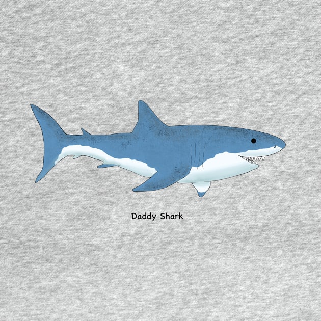 Daddy Shark Great White Shark Design by StephJChild